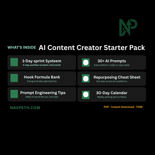 AI Content Creator Starter Pack — 30-Day Prompt & Workflow Guide